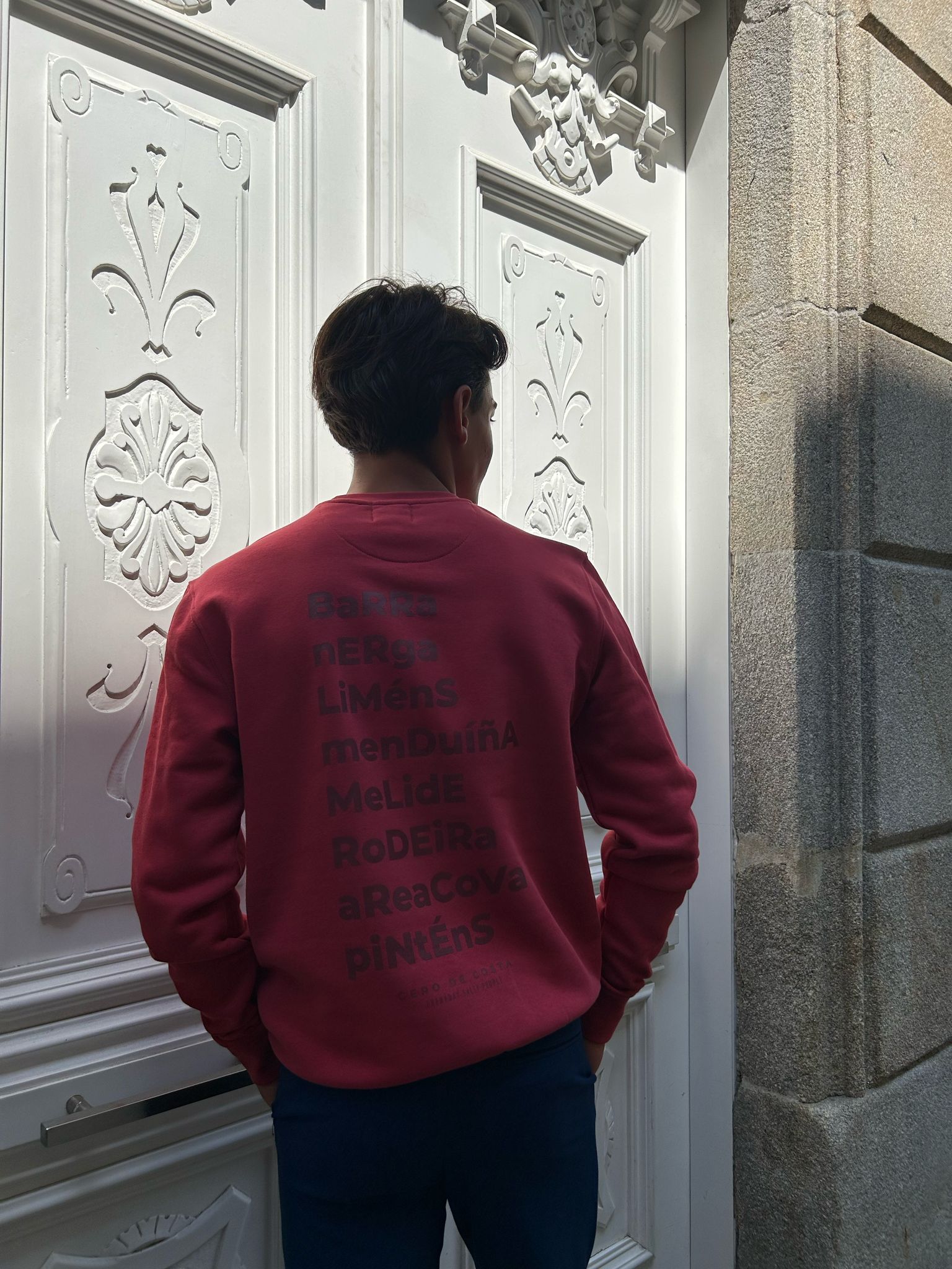 SUDADERA ROJO/GRANATE "CANGAS"